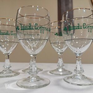Elegant Gold Rimmed Irish Coffee Glass Set